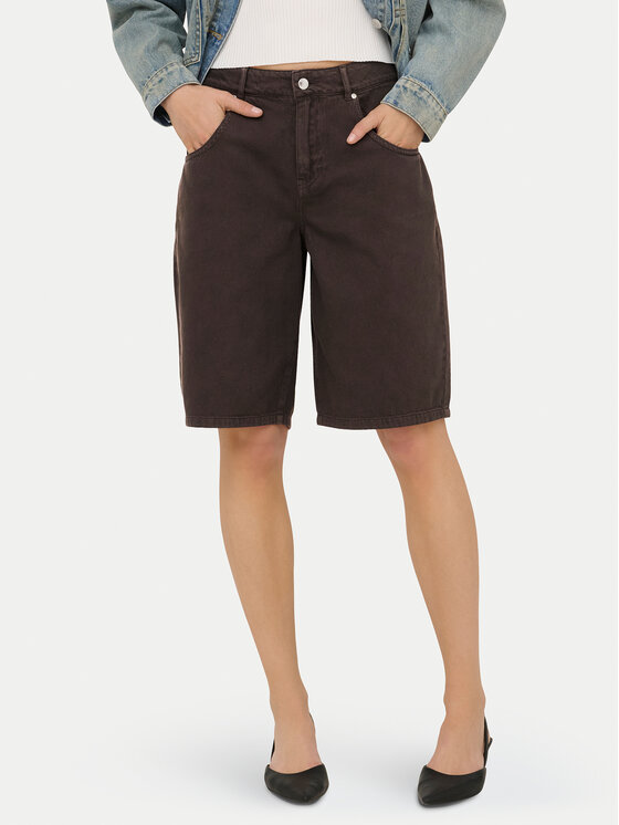 ONLY Bermudy Mate 15374734 Brązowy Loose Fit