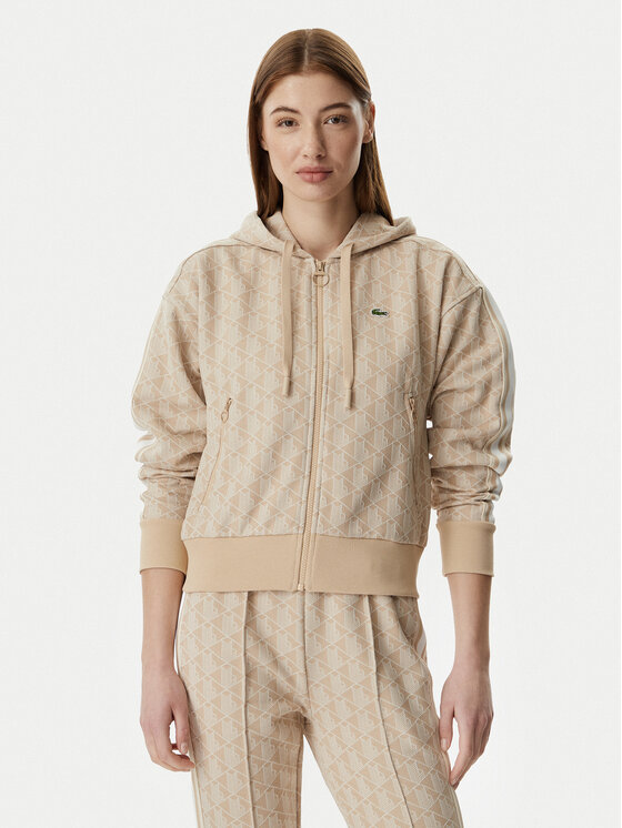 Lacoste Bluza SF7606 Beżowy jasny Regular Fit