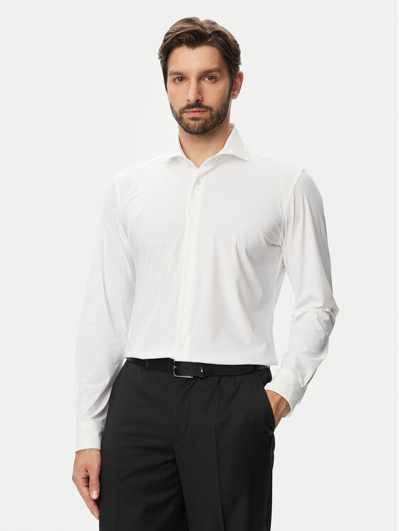JOOP! Koszula Jsh-247Pai3-N 30048248 Biały Slim Fit