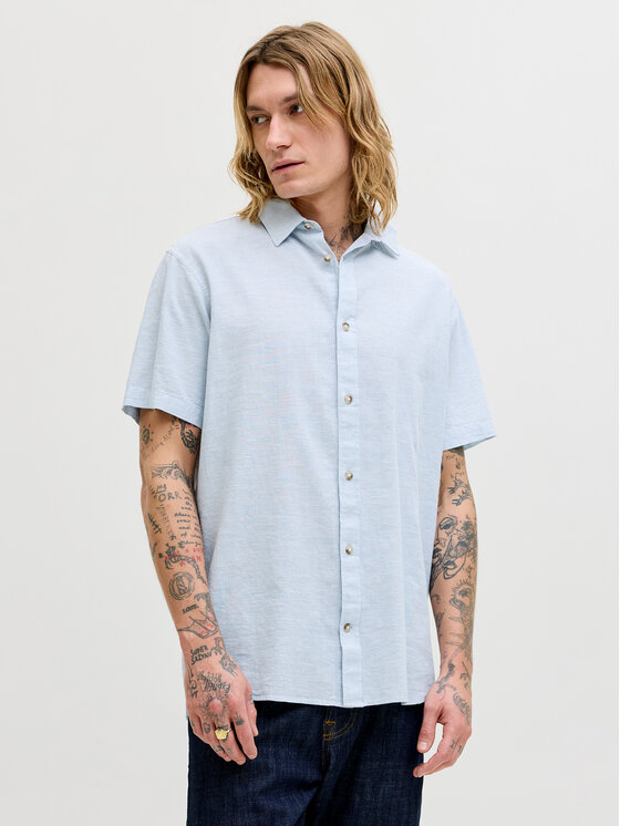 Jack & Jones Koszula Summer 12289160 Niebieski jasny Regular Fit