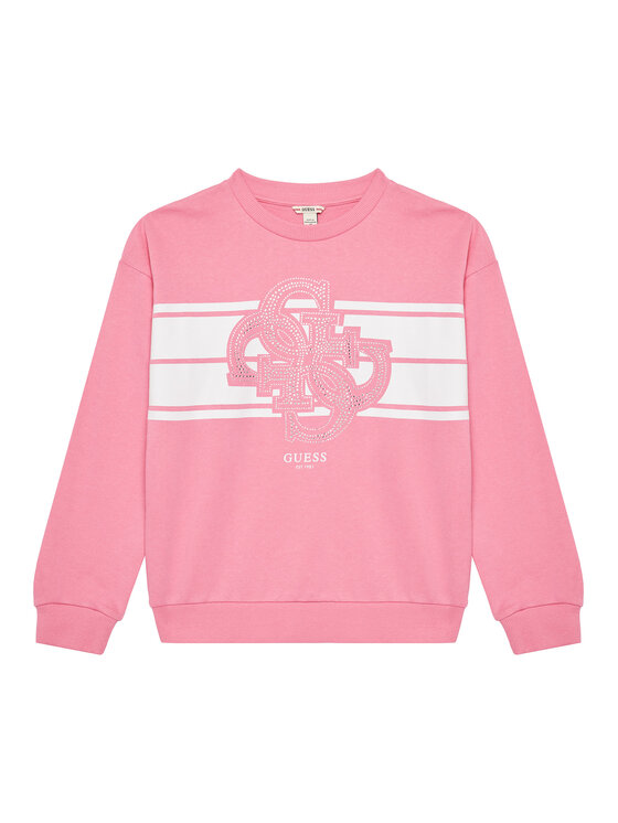 Guess Bluza J5YQ01 KA6R4 Różowy Regular Fit