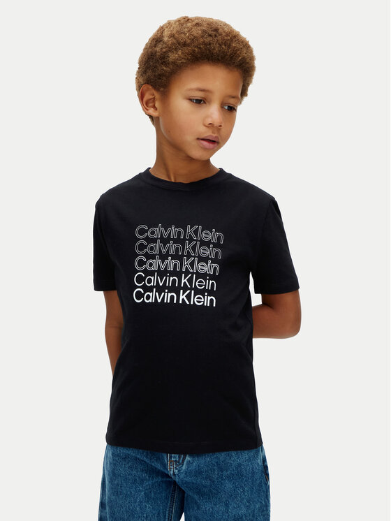 Calvin Klein Jeans T-Shirt LVCKSJA10B Czarny Regular Fit