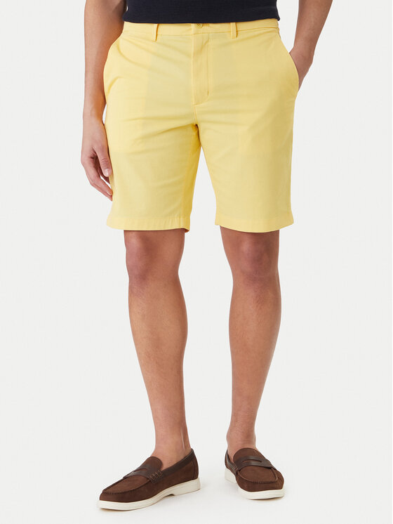 Tommy Hilfiger Szorty materiałowe Denton 9.5 MW0MW42351 Żółty Slim Fit