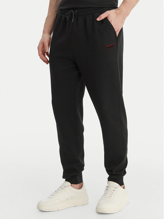 HUGO Spodnie dresowe Atlas 50557004 Czarny Regular Fit