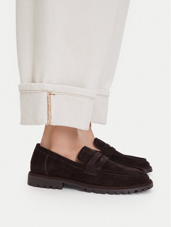 Badura Loafersy C-ARYA-LT017-1 Brązowy ciemny