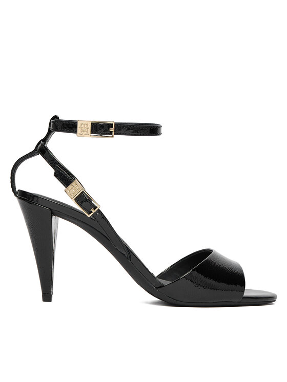 Tommy Hilfiger Sandały Th Elegant Patent Sandal FW0FW08961 Czarny