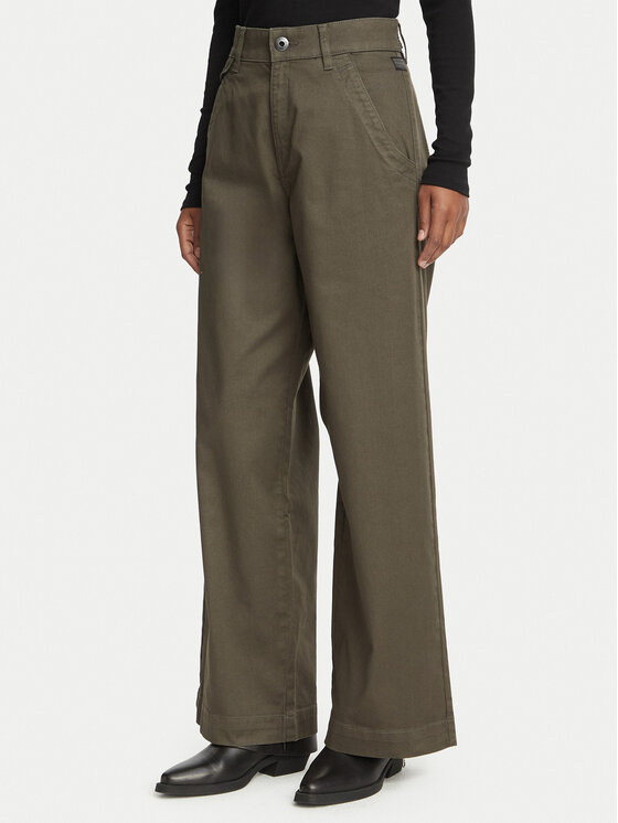 G-STAR Spodnie materiałowe Helsinki  D29952-C096 Zielony ciemny Relaxed Fit