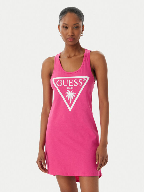 Guess Sukienka plażowa E3GP03 JA914 Różowy Regular Fit