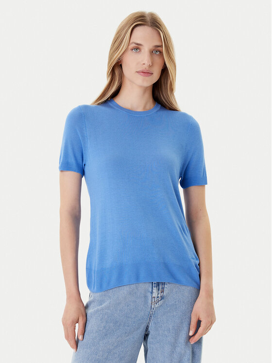 Calvin Klein Sweter LV044A307G Niebieski Regular Fit