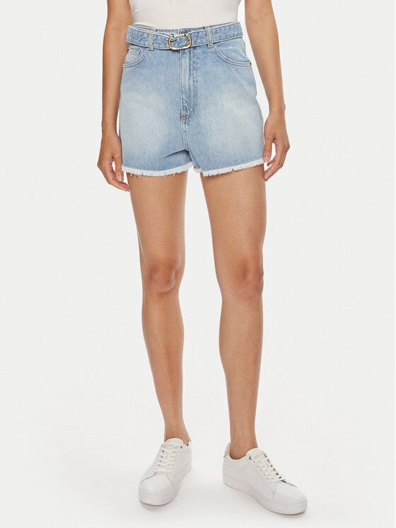 TWINSET Szorty jeansowe 241TT2392 Niebieski Straight Fit