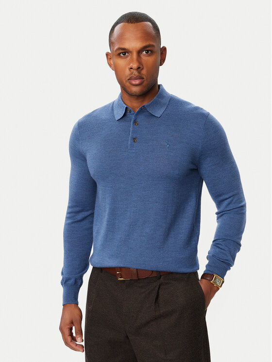 Polo Ralph Lauren Sweter 710941104500 Niebieski Regular Fit
