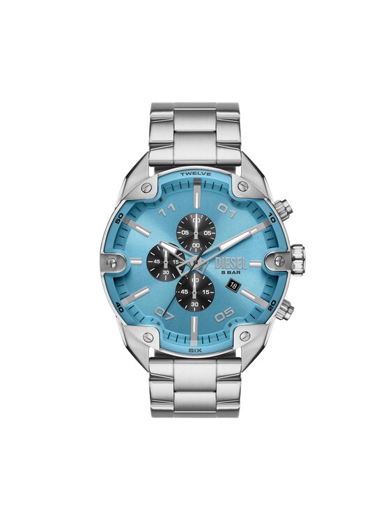 Diesel Zegarek Spiked DZ4655 Srebrny