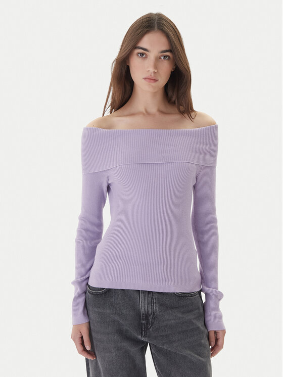 Kontatto Sweter 3M0813C Fioletowy Regular Fit