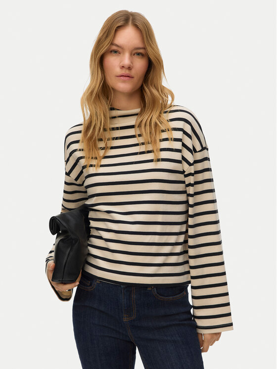 Vero Moda Bluzka Urena 10339132 Beżowy Oversize