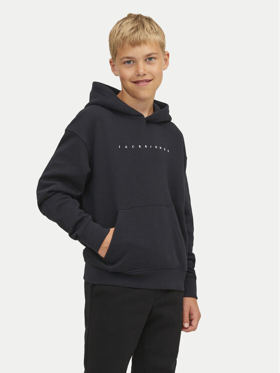Jack & Jones Junior Bluza Star 12237468 Czarny Loose Fit