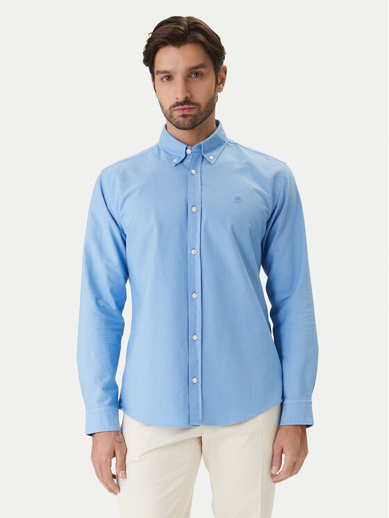 BOSS Koszula H-Roan 50555920 Błękitny Slim Fit
