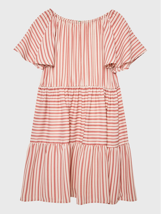 United Colors Of Benetton Sukienka letnia 4UCTCV014 Różowy Regular Fit