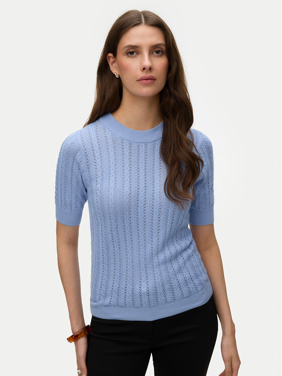 Vero Moda Sweter Morena 10321893 Błękitny Slim Fit