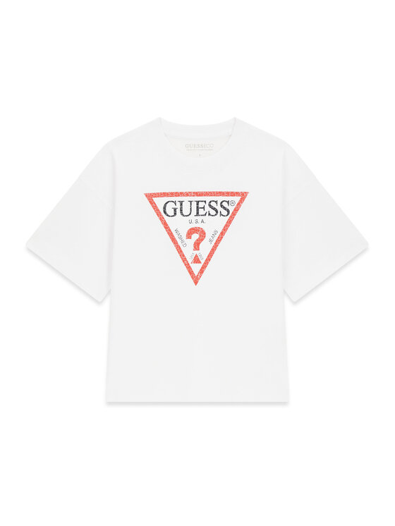 Guess T-Shirt L6GI18 K8HM4 Biały Relaxed Fit