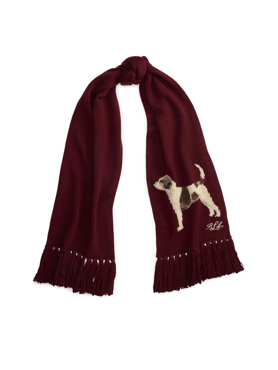 LAUREN RALPH LAUREN Szalik 454P23507001 Bordowy