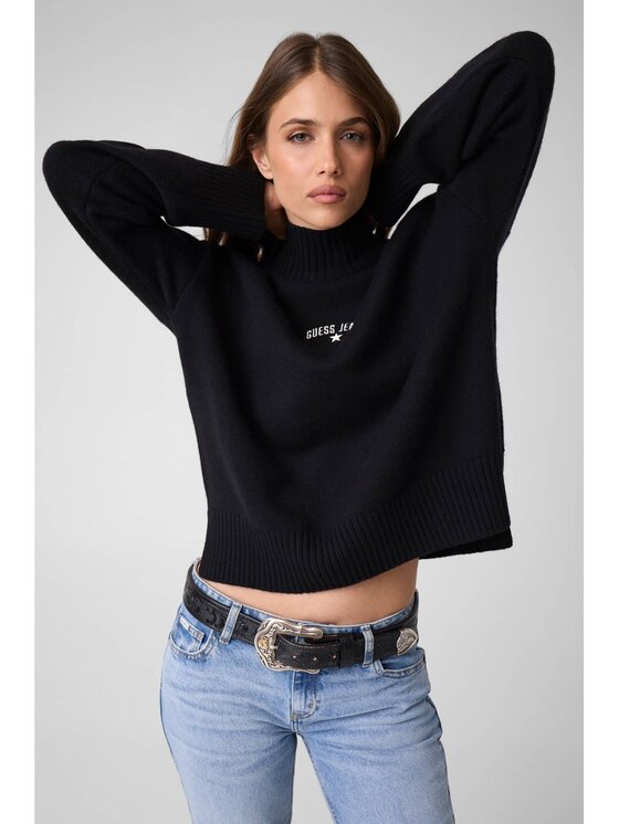 Guess Jeans Sweter 184168 Czarny Classic Fit