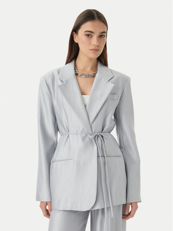 Eleh Marynarka SS260402 Błękitny Relaxed Fit