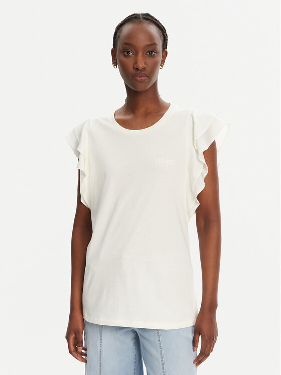 Liu Jo Sport Bluzka TA5178 J5904 Biały Regular Fit