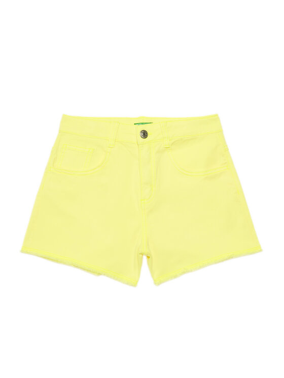 United Colors Of Benetton Szorty jeansowe 4O69C9040 Żółty Regular Fit