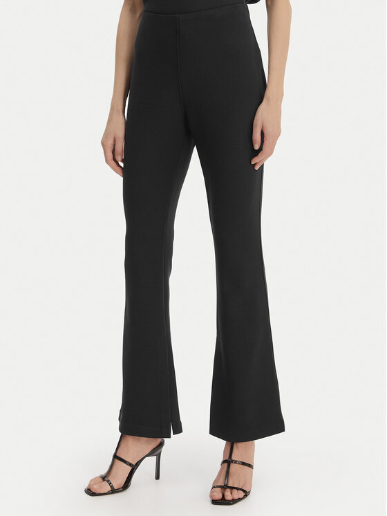 Calvin Klein Spodnie materiałowe LV044B223G Czarny Flare Fit