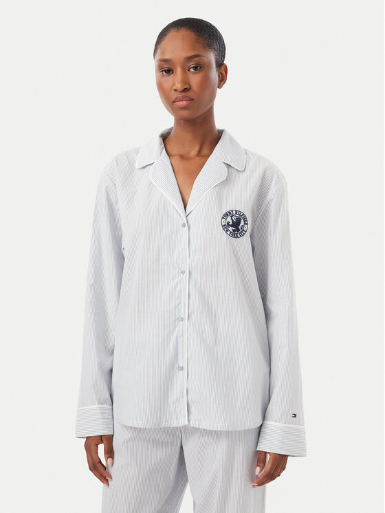 Tommy Hilfiger Piżama UW0UW05764 Niebieski jasny Regular Fit