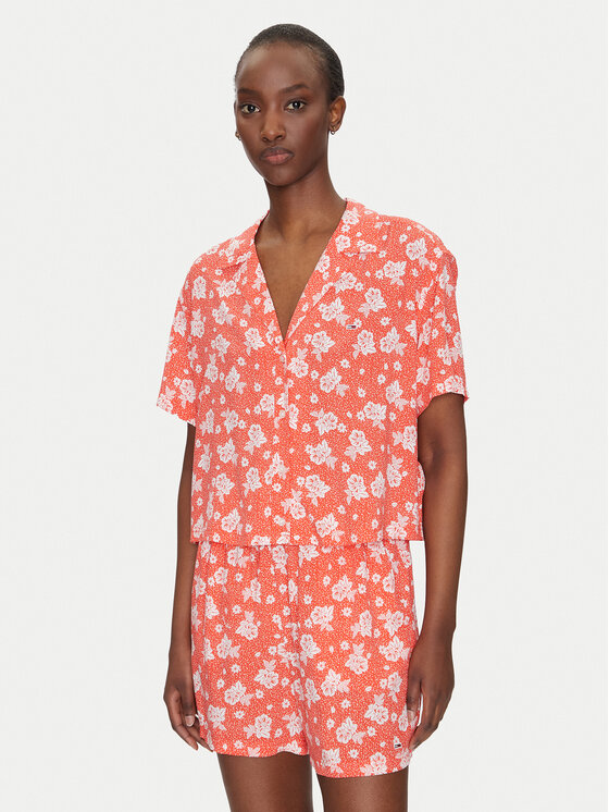 Tommy Jeans Koszula DW0DW20285 Pomarańczowy Relaxed Fit