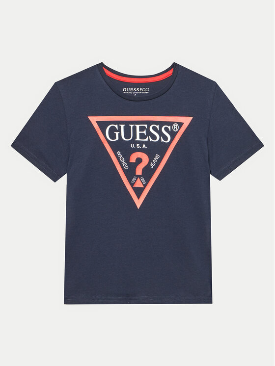 Guess T-Shirt L73I55 K8HM0 Niebieski Regular Fit