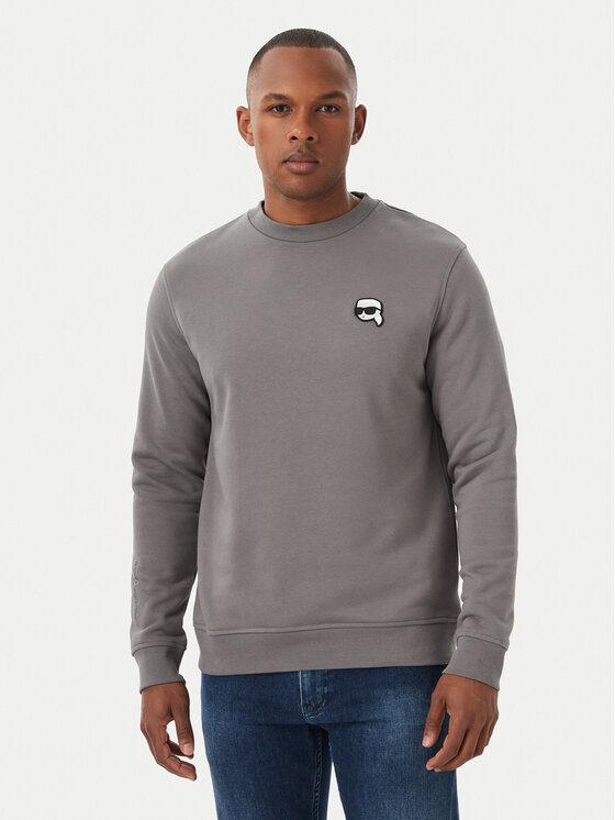 KARL LAGERFELD Bluza 705710 561900 Szary ciemny Regular Fit