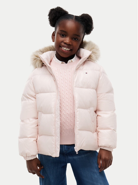 Tommy Hilfiger Kurtka puchowa Essential KG0KG09673 Różowy jasny Regular Fit