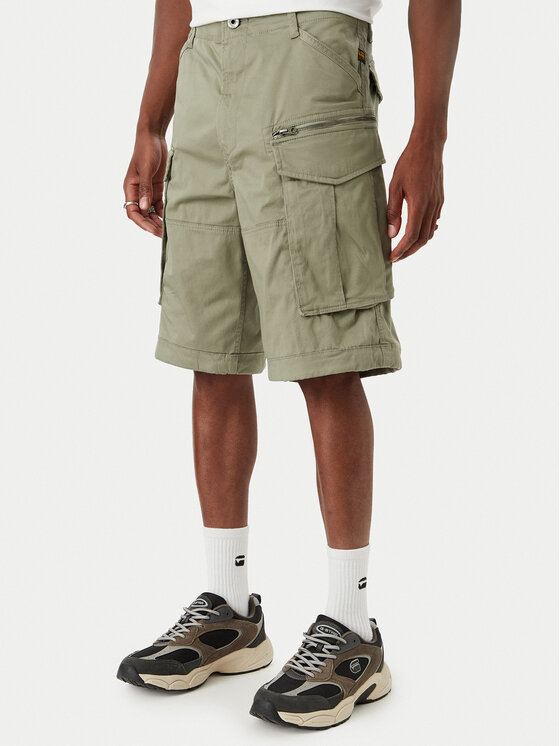 G-Star Raw Szorty materiałowe Rovic D08566-5126 Zielony Tapered Fit