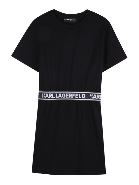 Karl Lagerfeld Kids Sukienka codzienna Z31152 D Czarny Regular Fit