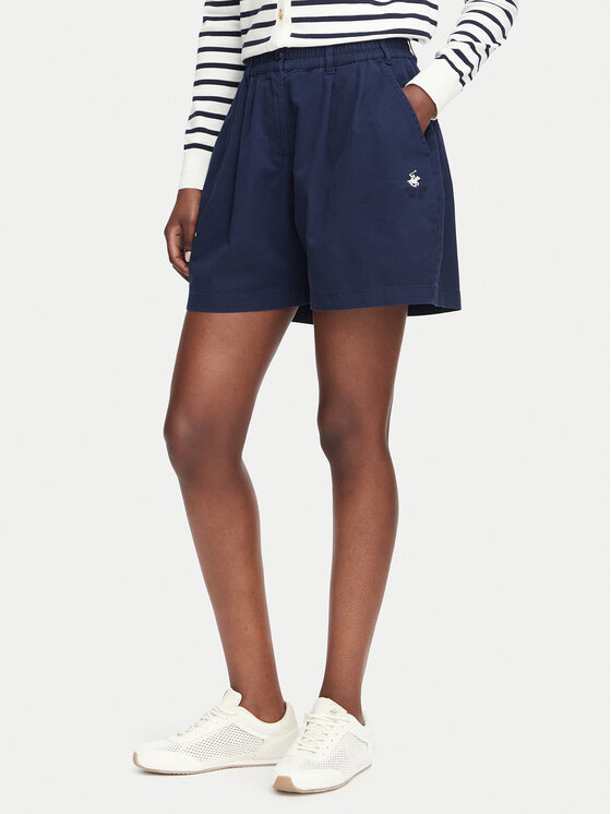 Beverly Hills Polo Club Szorty materiałowe P-SS26W-B576580 Granatowy Regular Fit