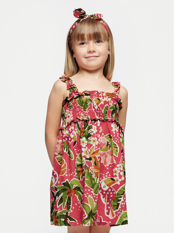 Mayoral Sukienka letnia 3947 Kolorowy Regular Fit
