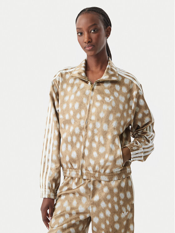 adidas Bluza Firebird KT2143 Brązowy jasny Regular Fit