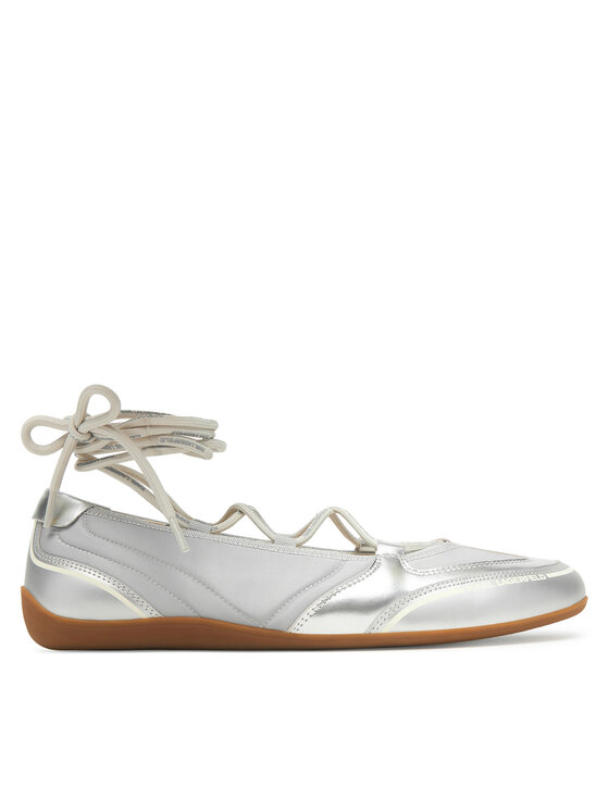 KARL LAGERFELD Baleriny Altia KL66111 Srebrny