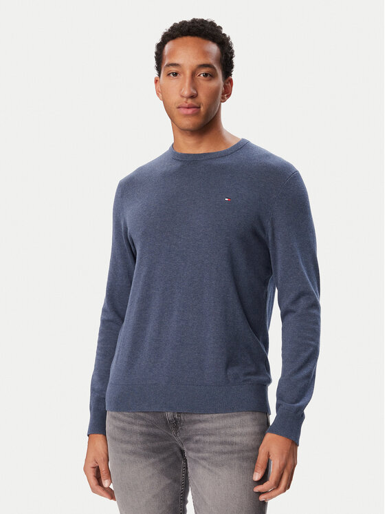 Tommy Hilfiger Sweter Essential Ssnl MW0MW39999 Niebieski Regular Fit