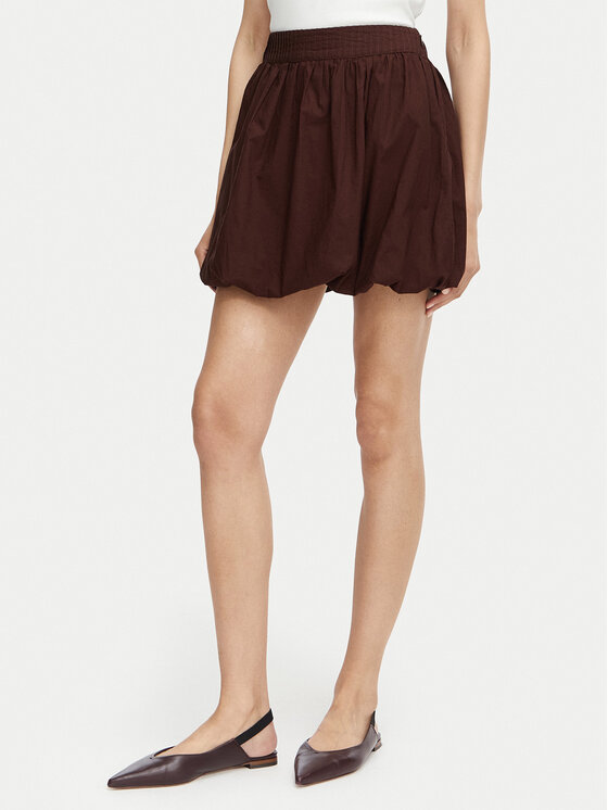 Vero Moda Spódnica mini Esther 10355460 Brązowy ciemny Regular Fit