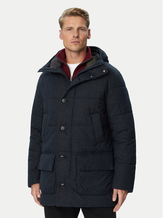 Barbour Kurtka zimowa Bedale  MQU1905NY91 Granatowy Regular Fit