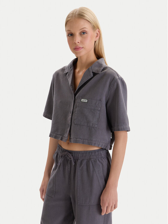 Hunter Koszula W126-HRLST-1011-42X Szary Regular Fit