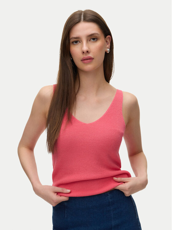 Vero Moda Top New Lex Sun 10281877 Koralowy Regular Fit