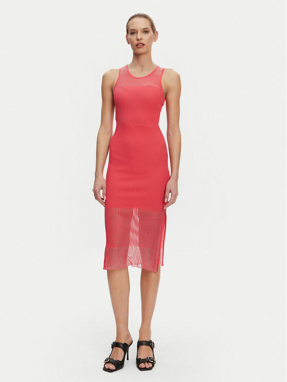 PINKO Sukienka dzianinowa 104811 A2GJ N55 Pomarańczowy Regular Fit