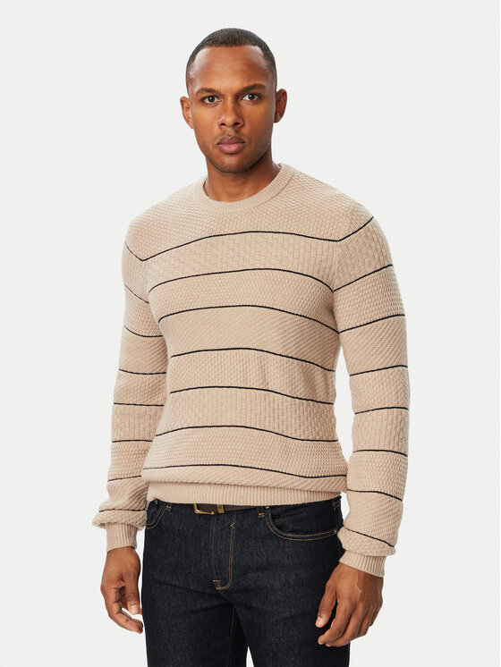Guess Sweter M6BR37 Z1418 Beżowy Regular Fit