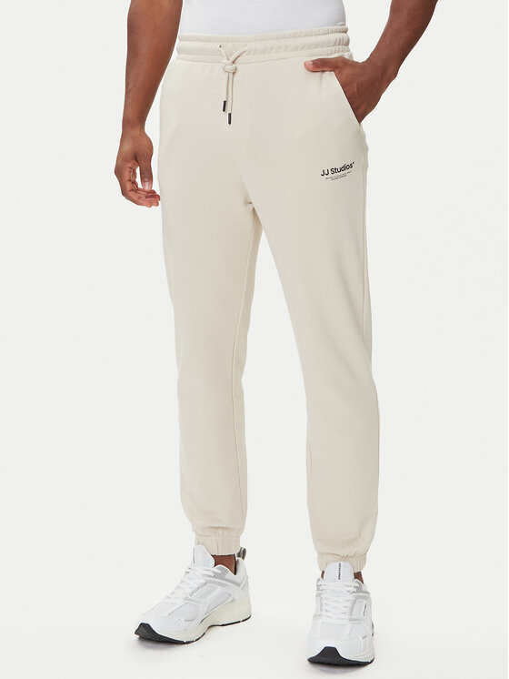 Jack & Jones Spodnie dresowe Kane Soho 12278943 Beżowy Regular Fit