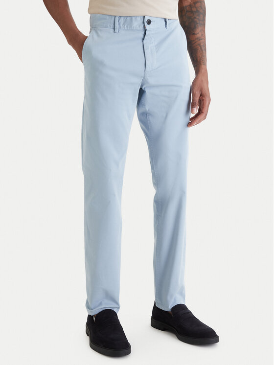 BOSS Chinosy 50510933 Błękitny Slim Fit
