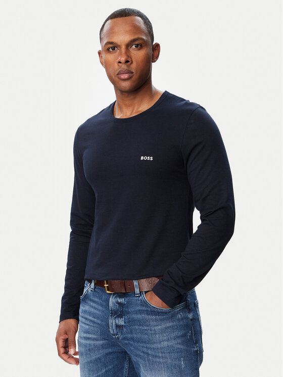 BOSS Komplet longsleeve 50492321 Granatowy Regular Fit